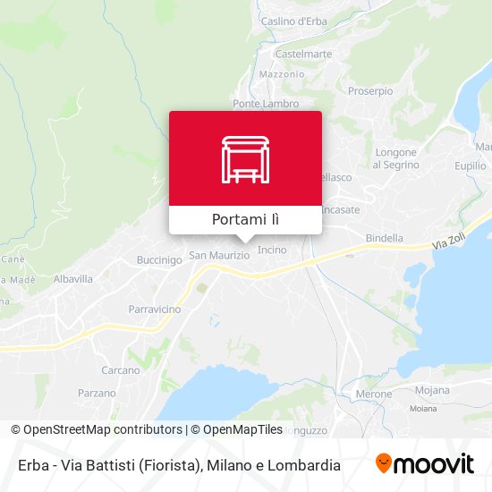 Mappa Erba - Via Battisti (Fiorista)