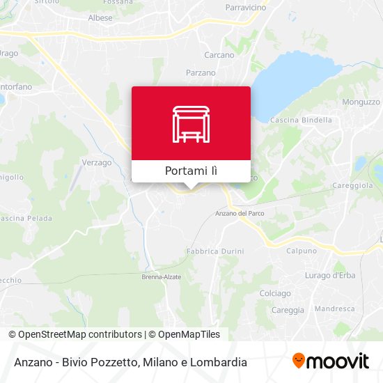 Mappa Anzano - Bivio Pozzetto