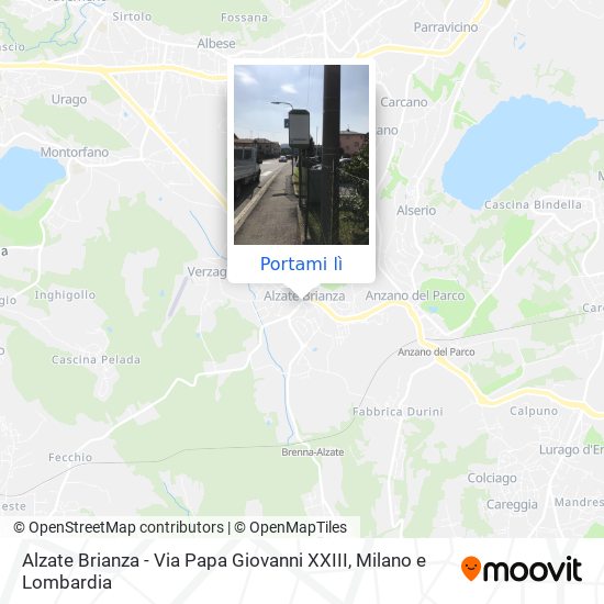 Mappa Alzate Brianza - Via Papa Giovanni XXIII