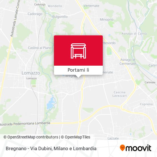 Mappa Bregnano - Via Dubini