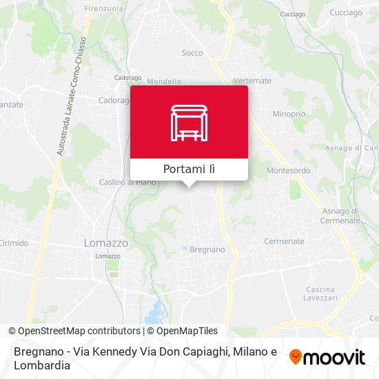 Mappa Bregnano - Via Kennedy Via Don Capiaghi