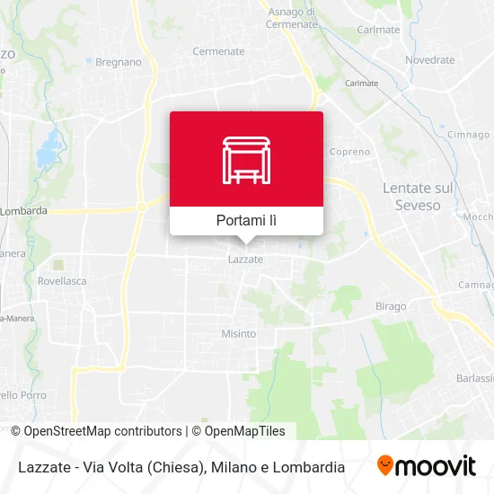 Mappa Lazzate - Via Volta (Chiesa)