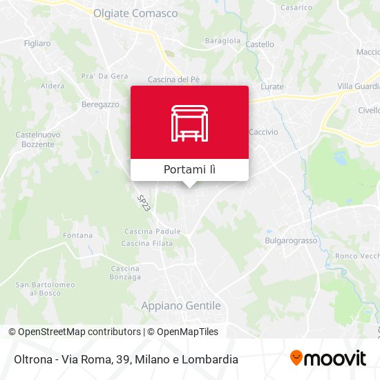 Mappa Oltrona - Via Roma, 39