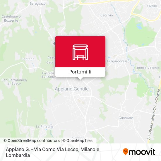 Mappa Appiano G. - Via Como Via Lecco