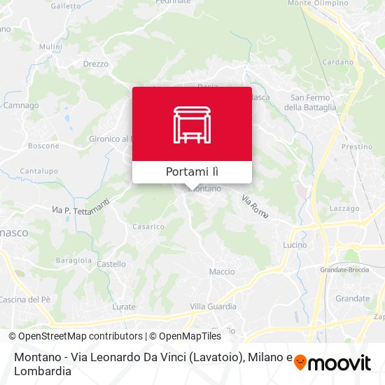 Mappa Montano - Via Leonardo Da Vinci (Lavatoio)
