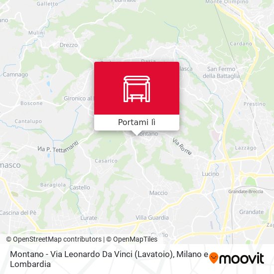 Mappa Montano - Via Leonardo Da Vinci (Lavatoio)