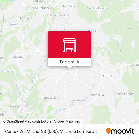 Mappa Cantù - Via Milano, 33 (600)