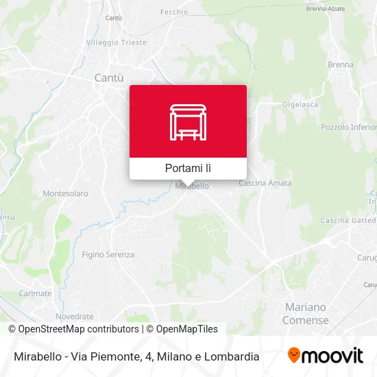 Mappa Mirabello - Via Piemonte, 4