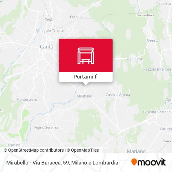 Mappa Mirabello - Via Baracca, 59
