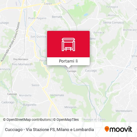 Mappa Cucciago - Via Stazione FS
