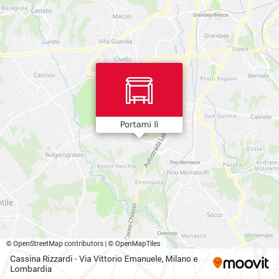 Mappa Cassina Rizzardi - Via Vittorio Emanuele