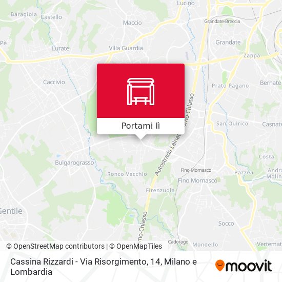 Mappa Cassina Rizzardi - Via Risorgimento, 14