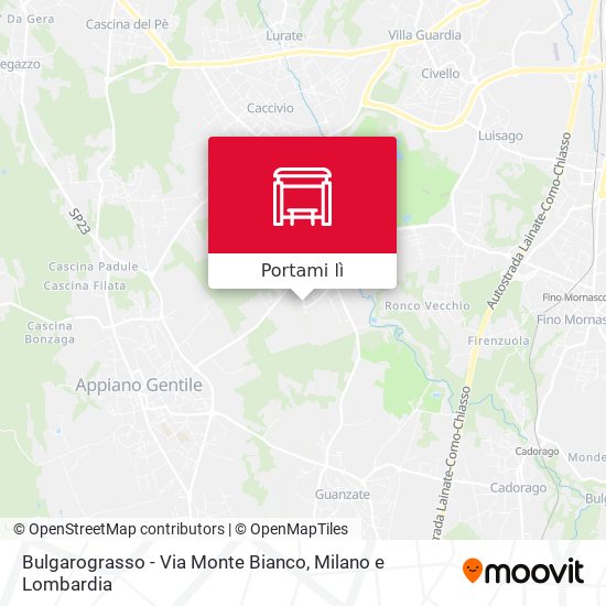 Mappa Bulgarograsso - Via Monte Bianco