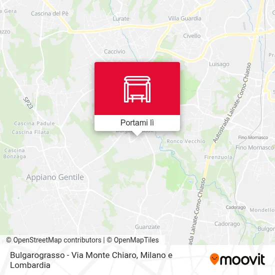 Mappa Bulgarograsso - Via Monte Chiaro