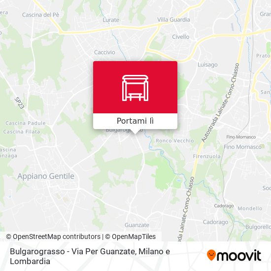 Mappa Bulgarograsso - Via Per Guanzate