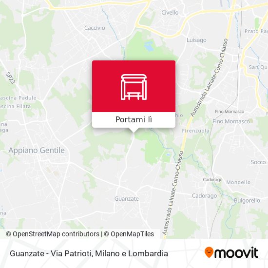 Mappa Guanzate - Via Patrioti