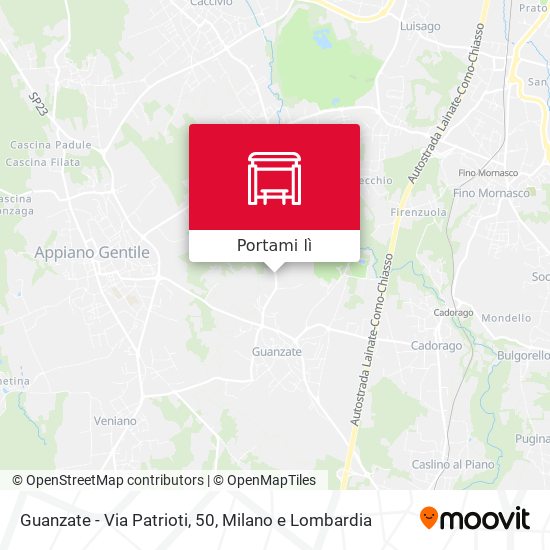Mappa Guanzate - Via Patrioti, 50