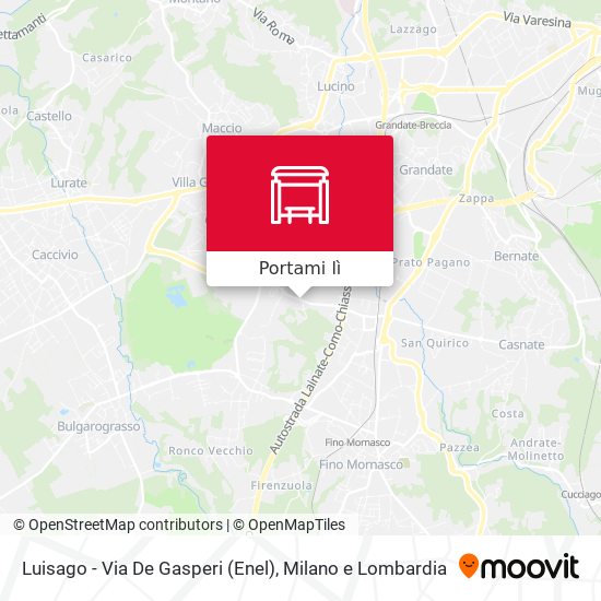 Mappa Luisago - Via De Gasperi (Enel)