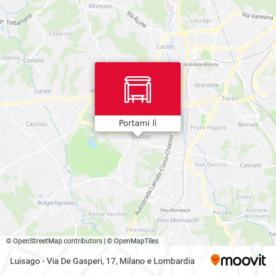 Mappa Luisago - Via De Gasperi, 17