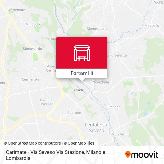 Mappa Carimate - Via Seveso Via Stazione