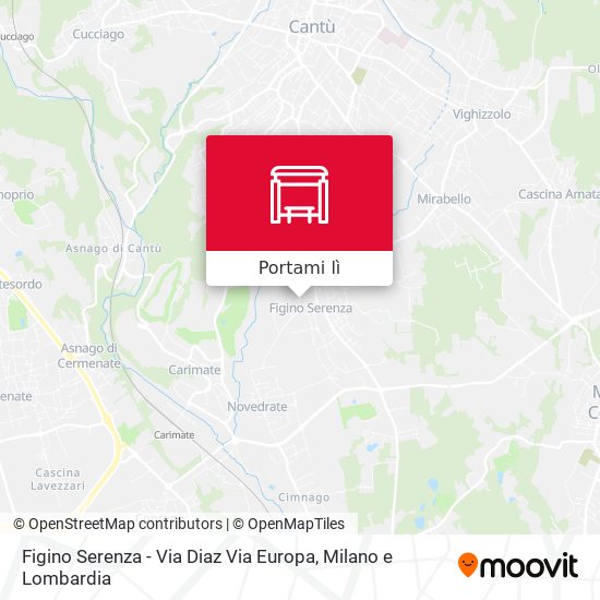 Mappa Figino Serenza - Via Diaz Via Europa