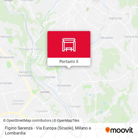 Mappa Figino Serenza - Via Europa (Scuole)