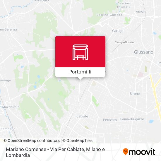Mappa Mariano Comense - Via Per Cabiate
