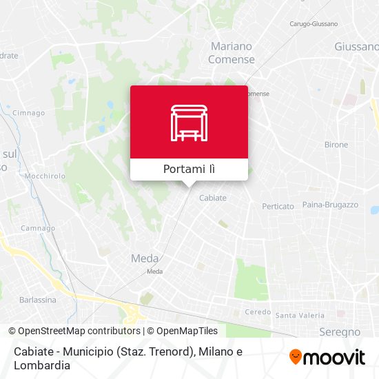 Mappa Cabiate - Municipio (Staz. Trenord)