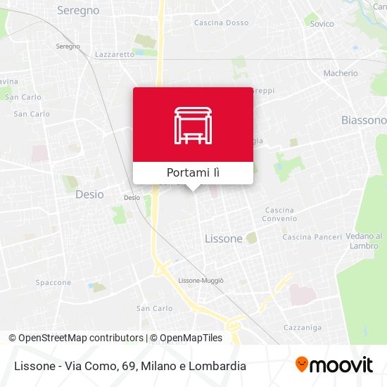 Mappa Lissone - Via Como, 69