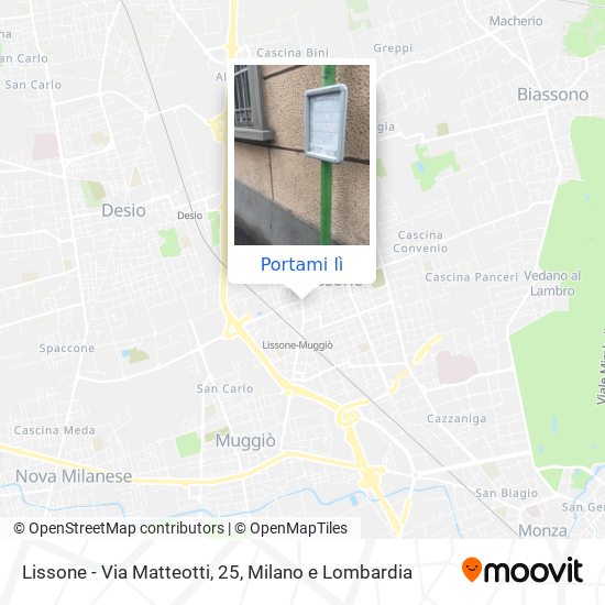 Mappa Lissone - Via Matteotti, 25