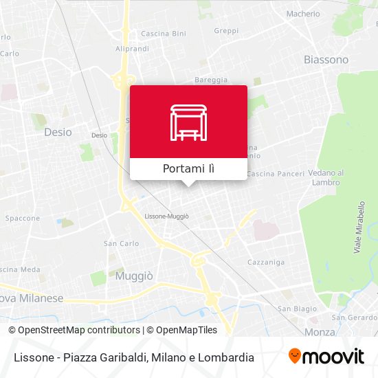Mappa Lissone - Piazza Garibaldi