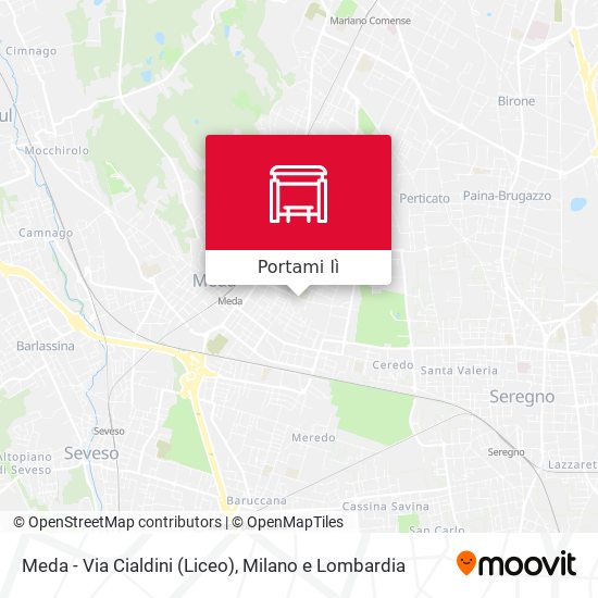 Mappa Meda - Via Cialdini (Liceo)