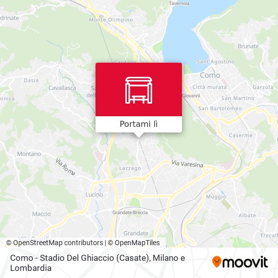 Mappa Como - Stadio Del Ghiaccio (Casate)