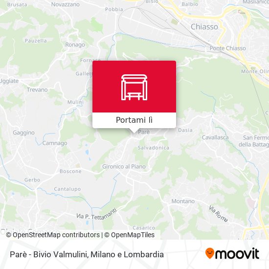 Mappa Parè - Bivio Valmulini