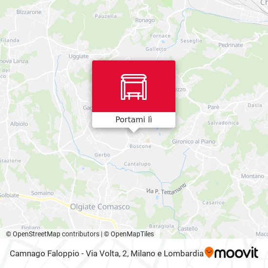 Mappa Camnago Faloppio - Via Volta, 2