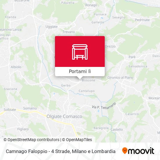 Mappa Camnago Faloppio - 4 Strade