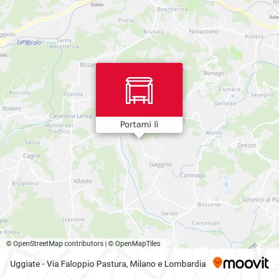 Mappa Uggiate - Via Faloppio Pastura
