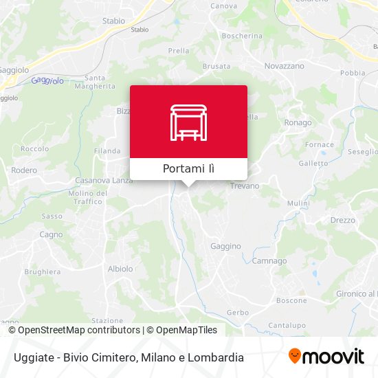 Mappa Uggiate - Bivio Cimitero