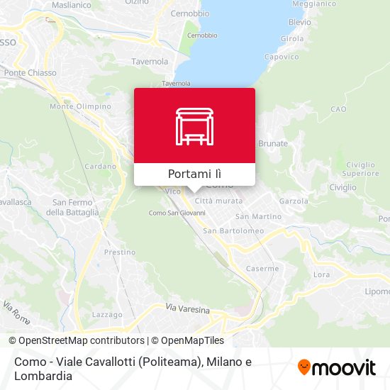 Mappa Como - Viale Cavallotti (Politeama)