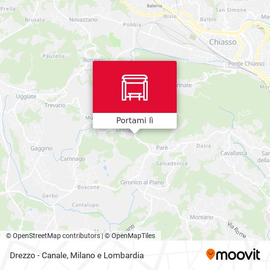 Mappa Drezzo - Canale