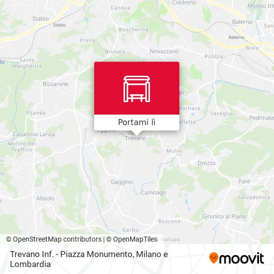 Mappa Trevano Inf. - Piazza Monumento
