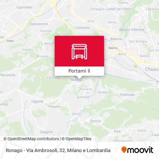Mappa Ronago - Via Ambrosoli, 32