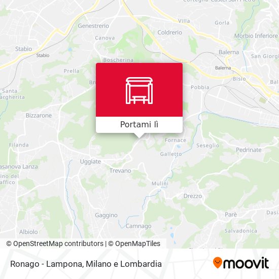 Mappa Ronago - Lampona