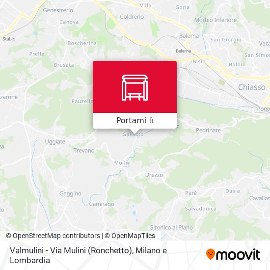 Mappa Valmulini - Via Mulini (Ronchetto)