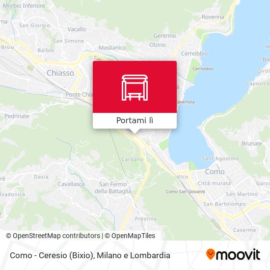 Mappa Como - Ceresio (Bixio)