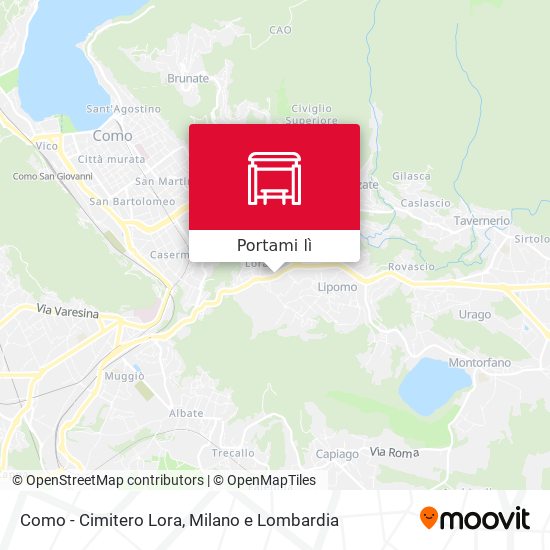 Mappa Como - Cimitero Lora
