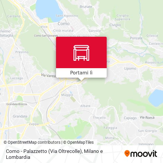 Mappa Como - Palazzetto (Via Oltrecolle)
