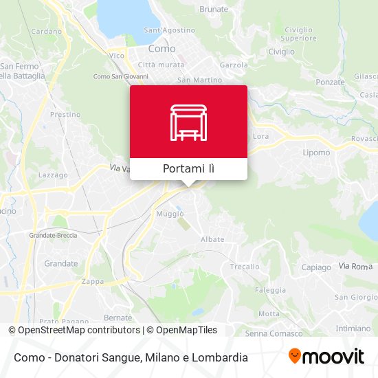 Mappa Como - Donatori Sangue