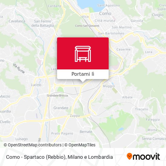 Mappa Como - Spartaco (Rebbio)