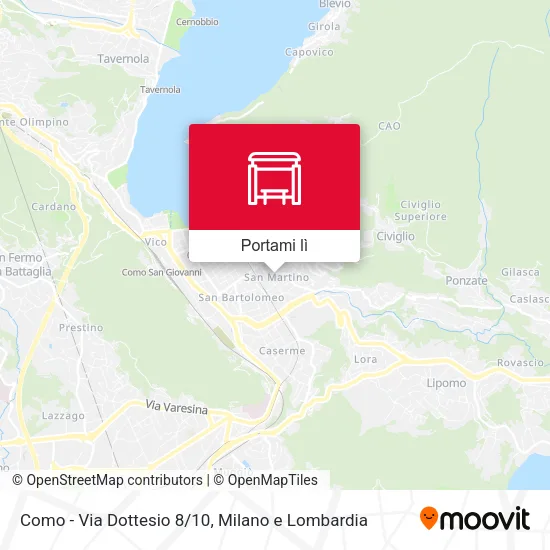 Mappa Como - Via Dottesio 8/10